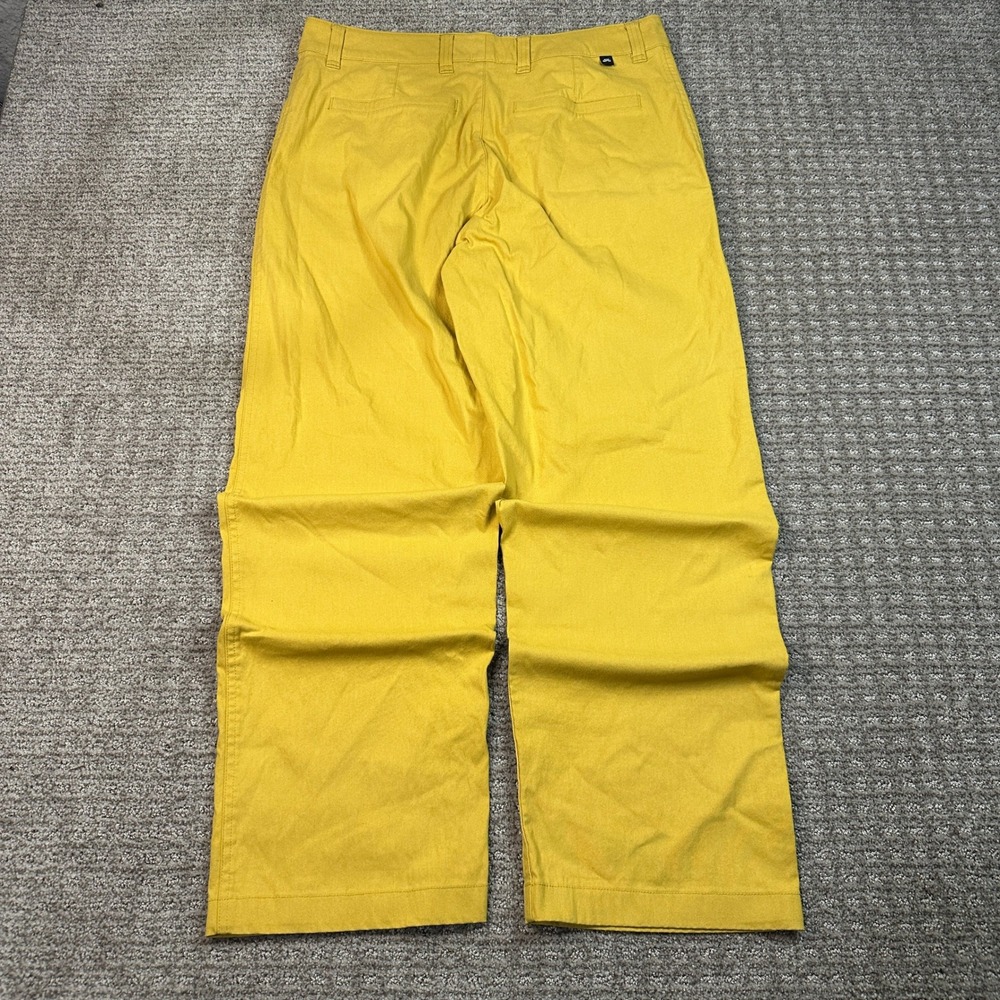 Y2K Nike SB Dri-FIT Chino Pants Mens 32 Yellow Mustard Straight Leg Skateboard